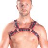 Chest Harness Black with Red