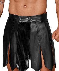 Leather gladiator skirt - Black