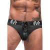 Lace Up Thong - Black