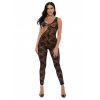 Seeing Double Lace Faux Leather Jumpsuit