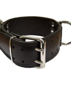 Mister B Leather Slave Collar D-Rings Broad